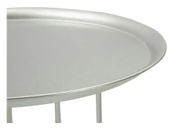 Mesa de Centro VKH583, Prata, 40x40x76 cm, Kendra Home^ Mesa De Apoio