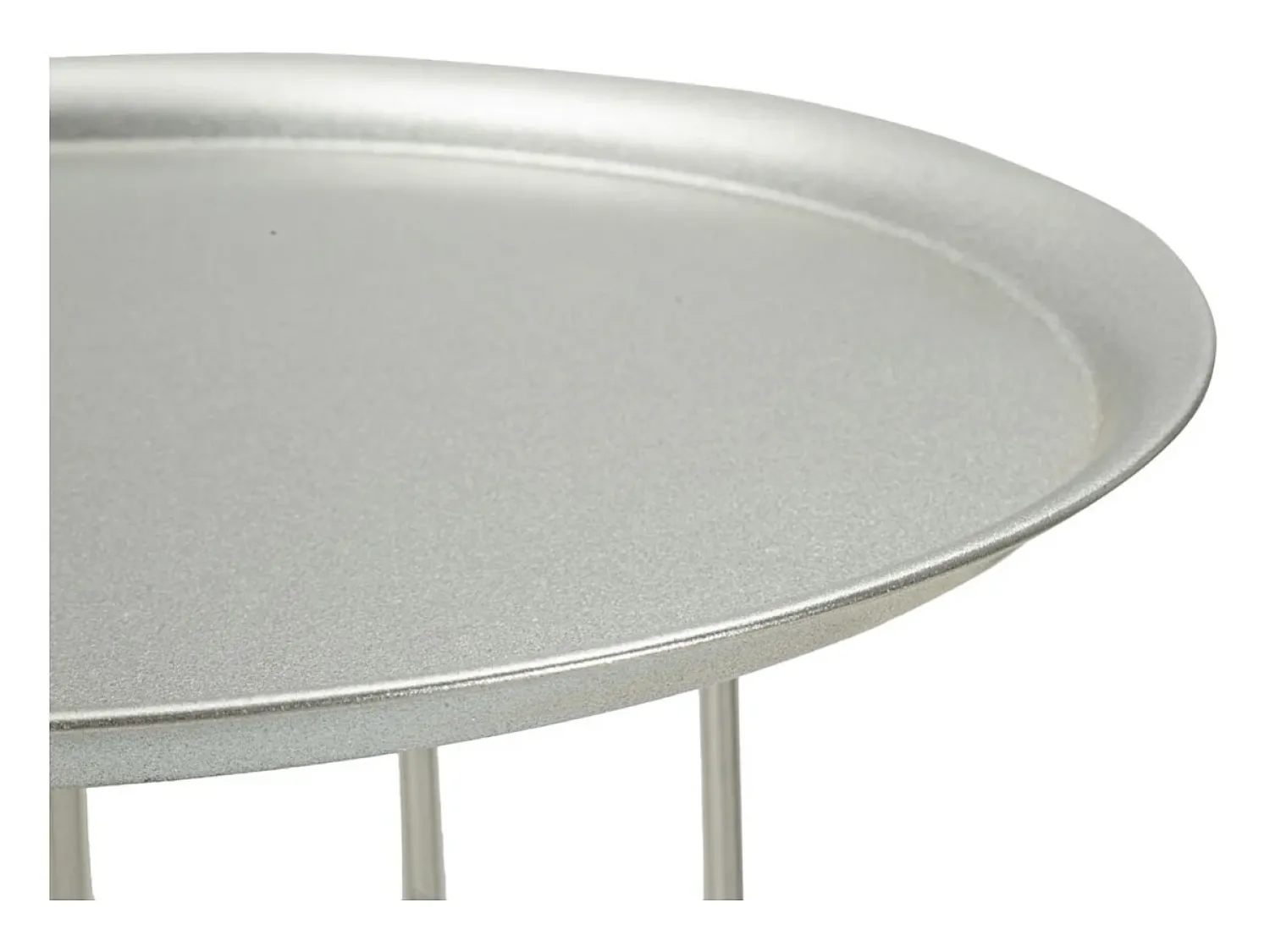 Mesa de Centro VKH583, Prata, 40x40x76 cm, Kendra Home^ Mesa De Apoio