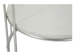 Mesa de Centro VKH583, Prata, 40x40x76 cm, Kendra Home^ Mesa De Apoio
