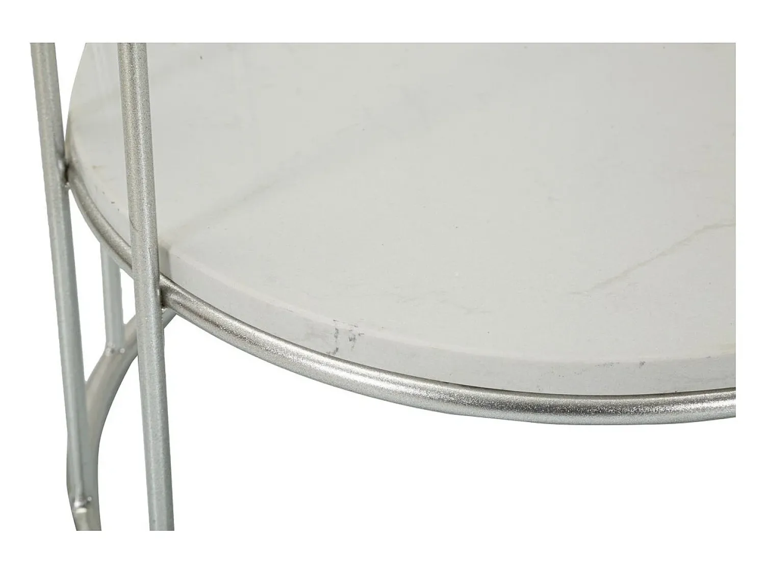 Mesa de Centro VKH583, Prata, 40x40x76 cm, Kendra Home^ Mesa De Apoio