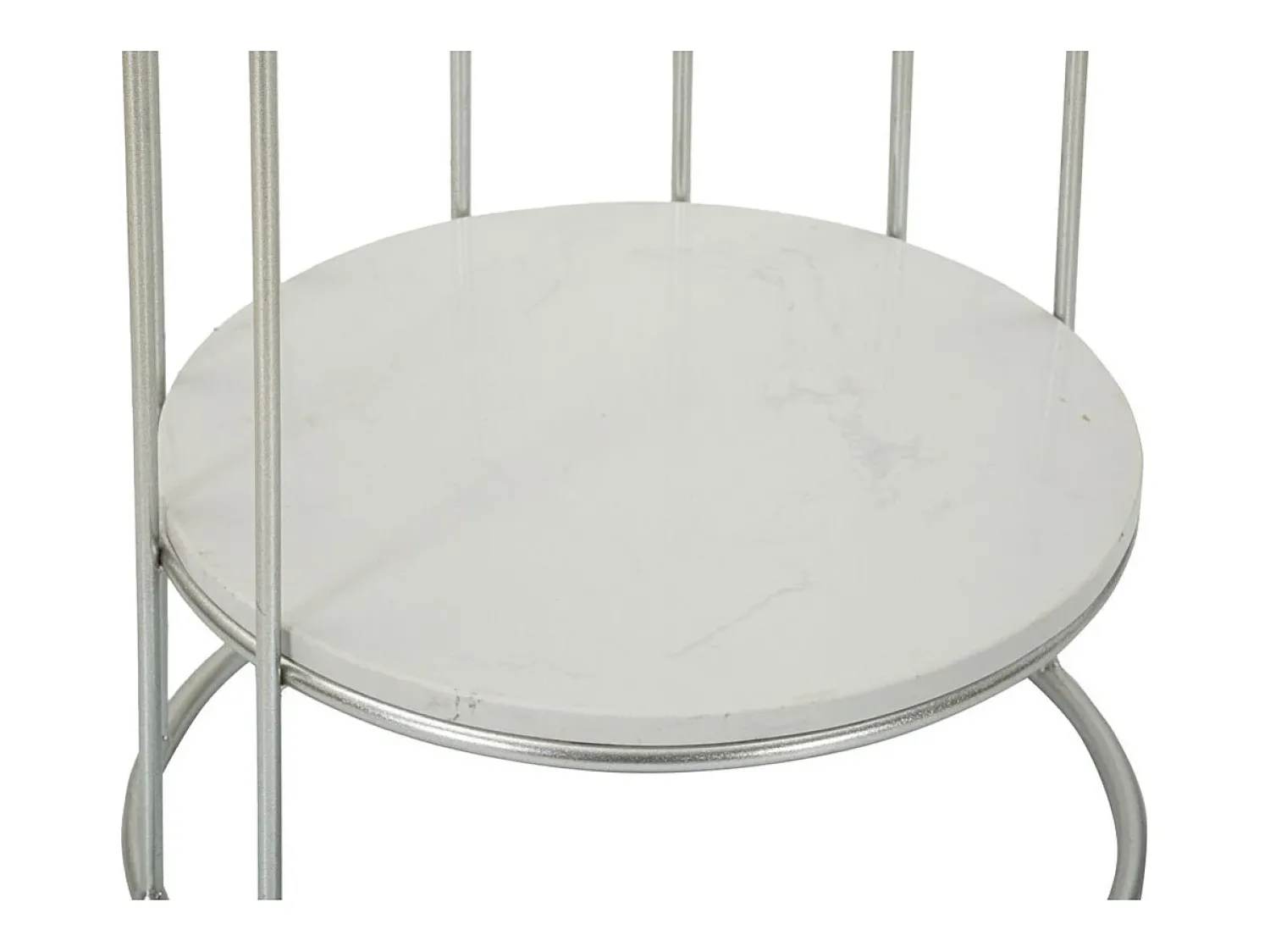 Mesa de Centro VKH583, Prata, 40x40x76 cm, Kendra Home^ Mesa De Apoio