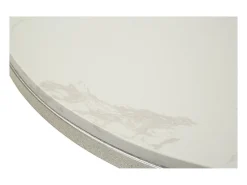 Mesa De Apoio* Mesa de Centro VKH807, Prata, 56x56x68 cm, Kendra Home Prateado