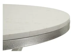 Mesa De Apoio* Mesa de Centro VKH807, Prata, 56x56x68 cm, Kendra Home Prateado