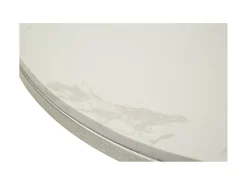 Mesa De Apoio* Mesa de Centro VKH807, Prata, 56x56x68 cm, Kendra Home Prateado