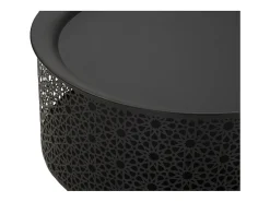 Hot Mesa de Centro VKH523, Preto, 35x35x50 cm, Kendra Home Dourado