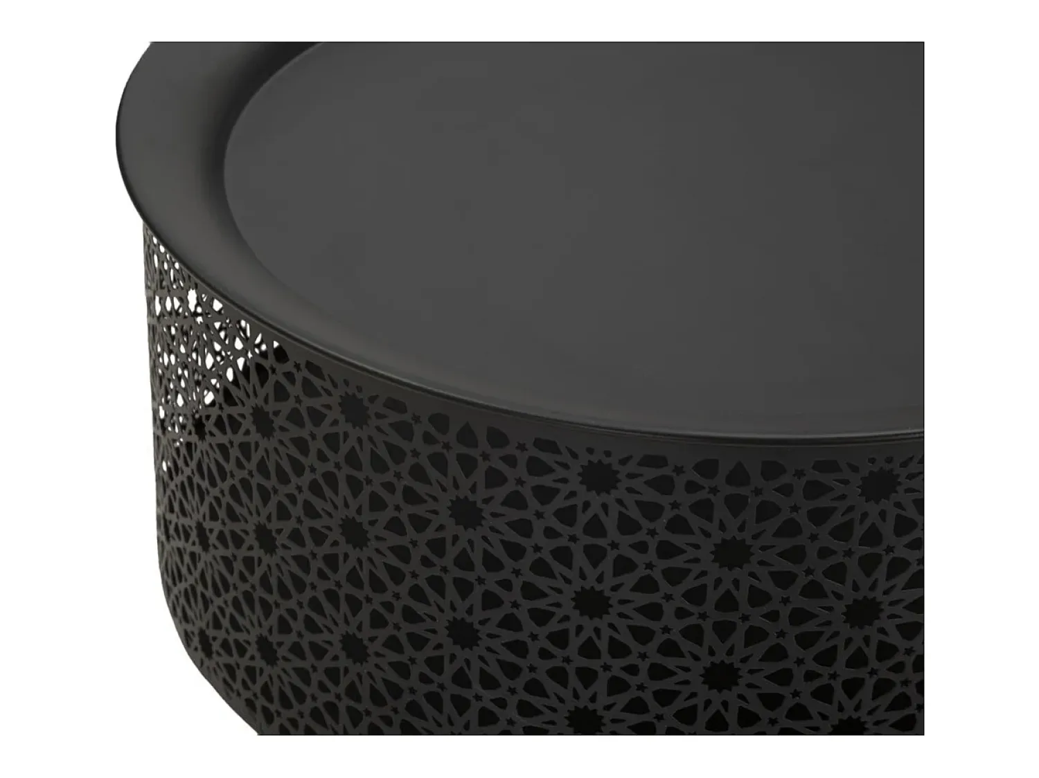 Hot Mesa de Centro VKH523, Preto, 35x35x50 cm, Kendra Home Dourado