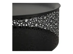 Hot Mesa de Centro VKH523, Preto, 35x35x50 cm, Kendra Home Dourado
