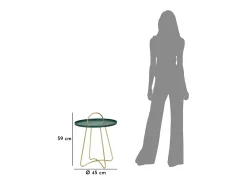 Best Mesa de Centro VKH525, , 45x45x59 cm, Kendra Home Verde