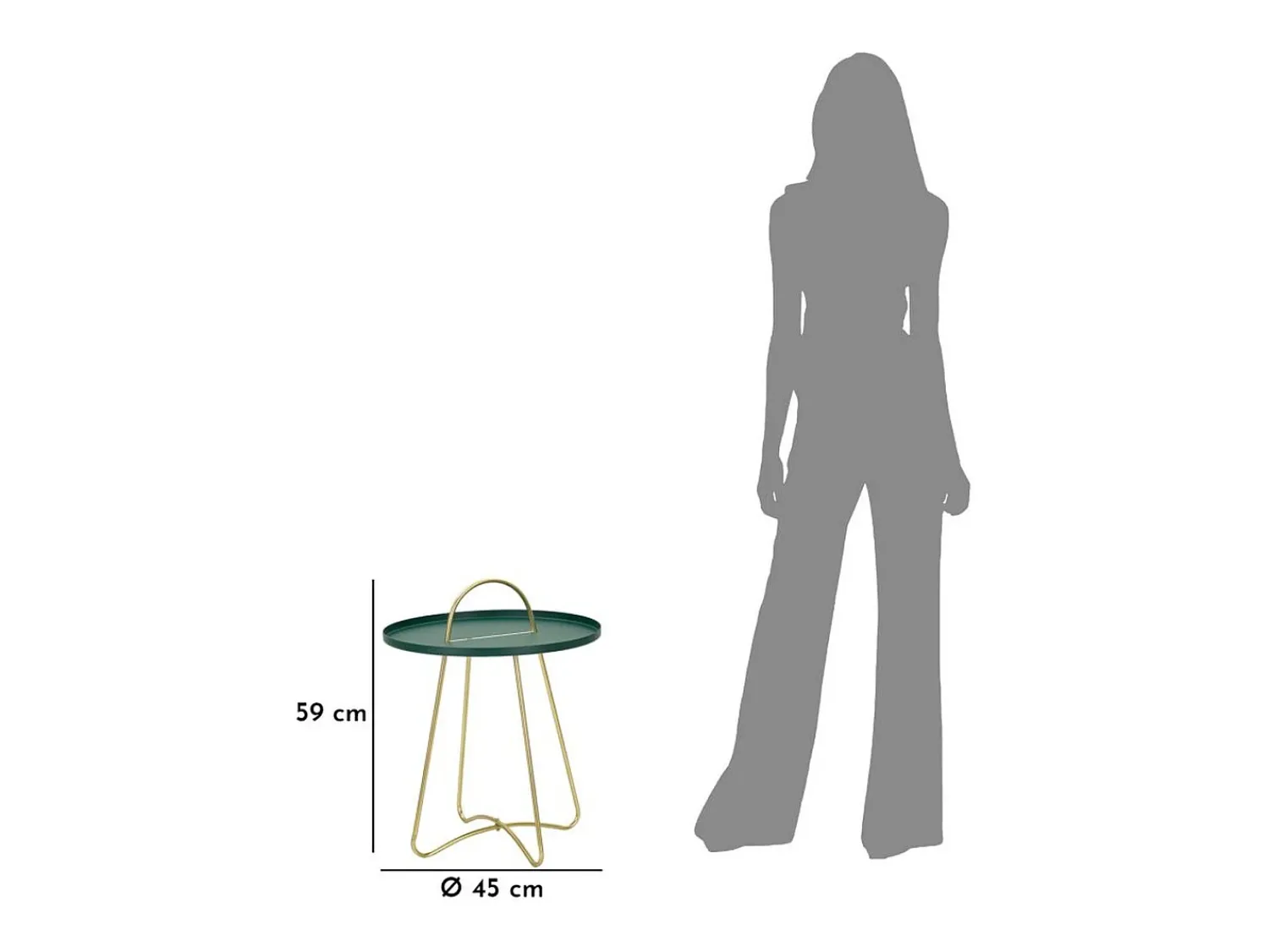 Best Mesa de Centro VKH525, , 45x45x59 cm, Kendra Home Verde