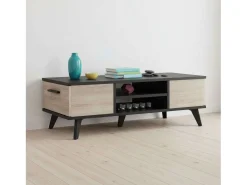 Mesa De Centro* Mesa de Centro Wayne Living Room Carvalho/ 107x35x50 cm Preto