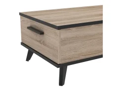 Mesa De Centro* Mesa de Centro Wayne Living Room Carvalho/ 107x35x50 cm Preto