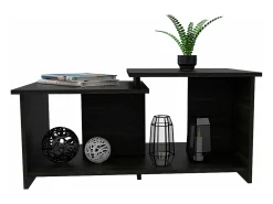 TuHome Mesa de centro Wema em melamina, com arrumação aberta, 41.91 cm X 89 cm X 53 cm , / Prata^ Mesa De Centro