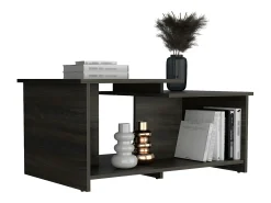 TuHome Mesa de centro Wema em melamina, com arrumação aberta, 41.91 cm X 89 cm X 53 cm , / Prata^ Mesa De Centro