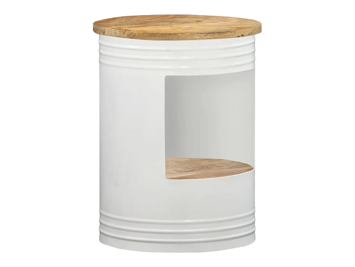 Online vidaxl Mesa de centro 43x55 cm madeira de mangueira maciça Natural claro