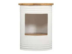 Online vidaxl Mesa de centro 43x55 cm madeira de mangueira maciça Natural claro