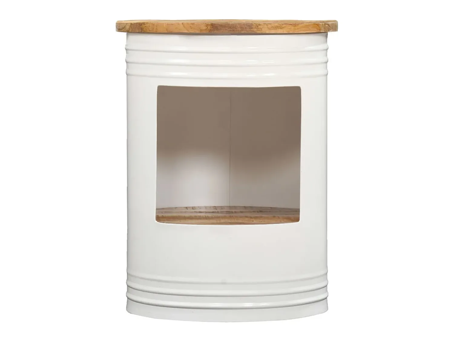 Online vidaxl Mesa de centro 43x55 cm madeira de mangueira maciça Natural claro