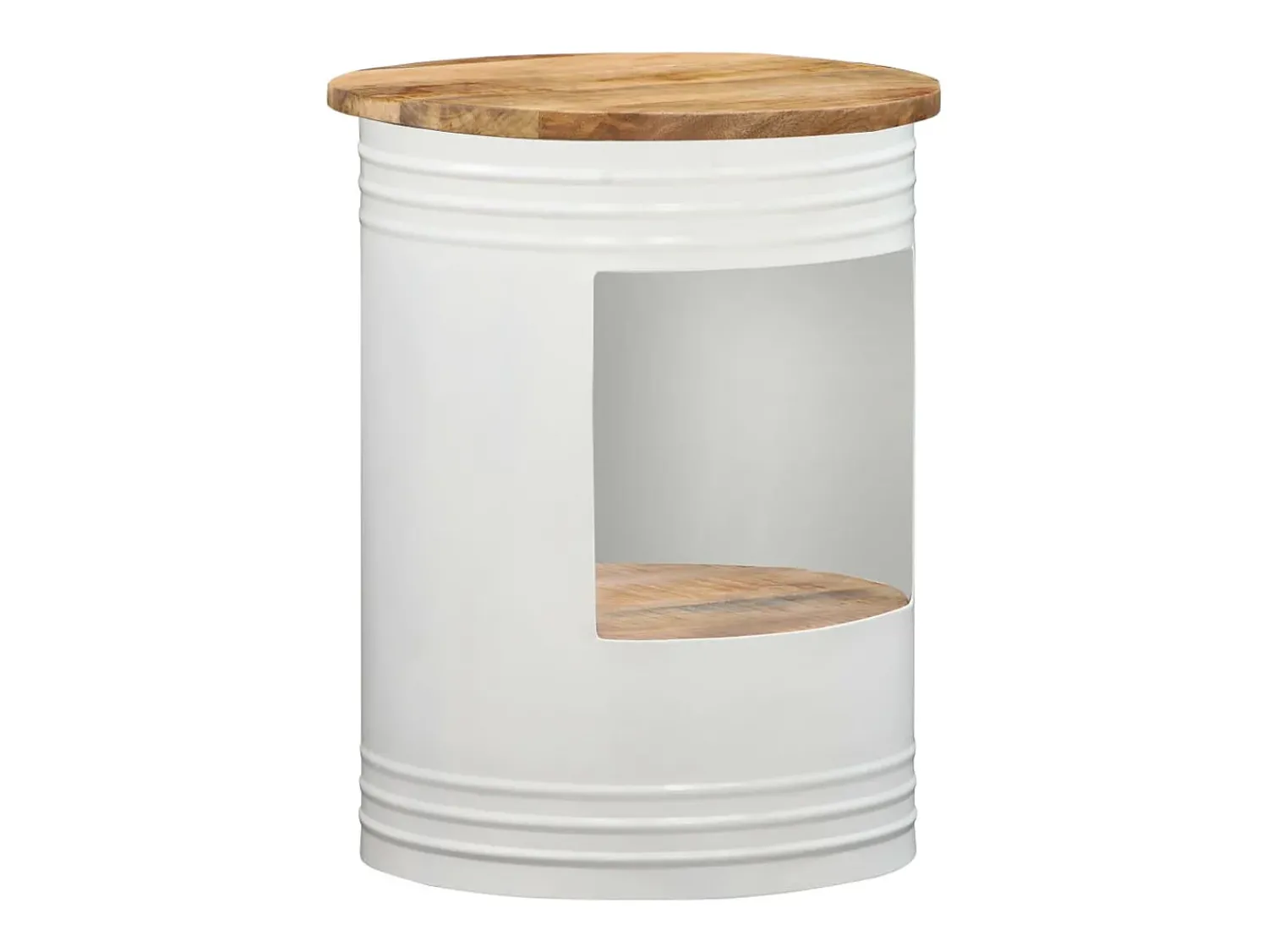 Online vidaxl Mesa de centro 43x55 cm madeira de mangueira maciça Natural claro