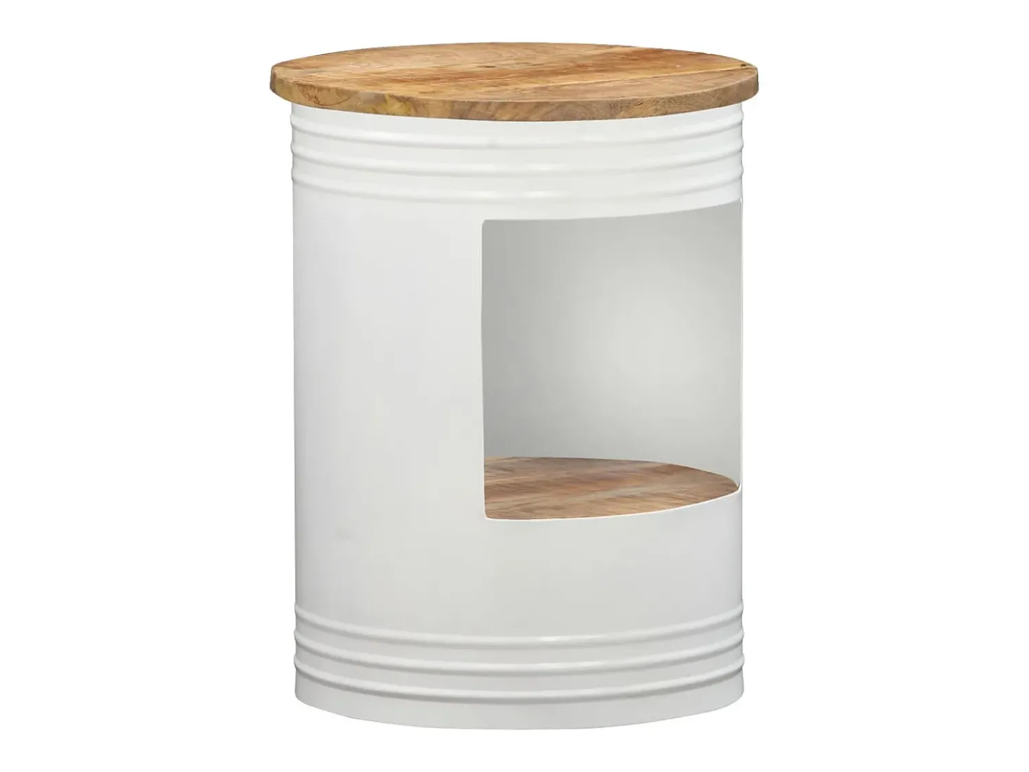 Online vidaxl Mesa de centro 43x55 cm madeira de mangueira maciça Natural claro
