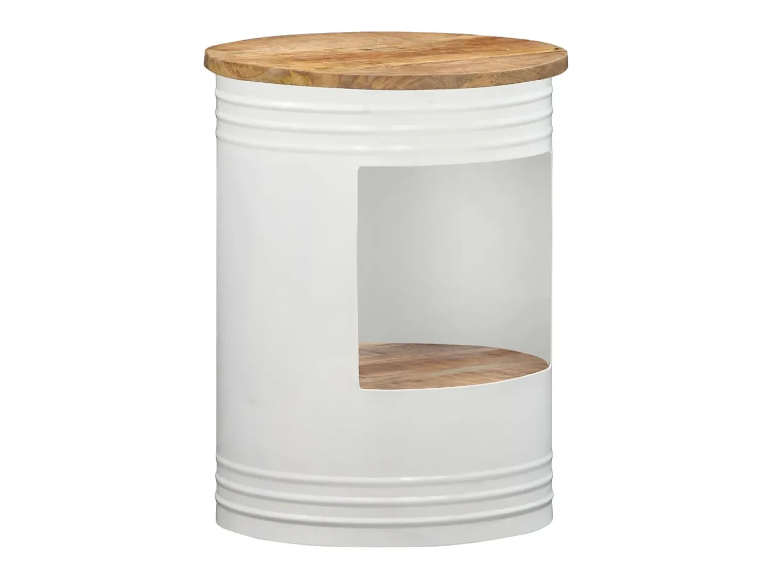 Online vidaxl Mesa de centro 43x55 cm madeira de mangueira maciça Natural claro