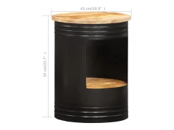 Mesa De Centro|vidaxl Mesa de centro 43x55 cm madeira de mangueira maciça Natural claro