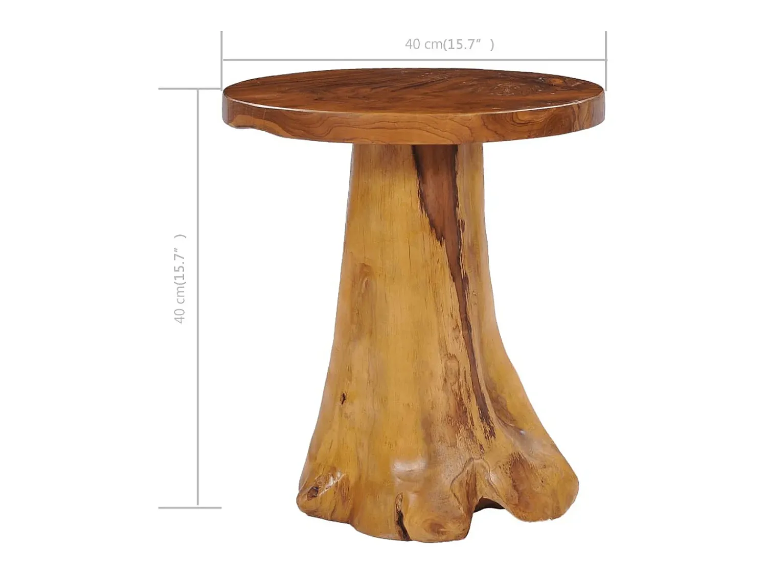 Mesa De Centro*vidaxl Mesa de centro 40x40 cm madeira de teca maciça Natural claro