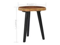 Mesa De Centro|vidaxl Mesa de centro 40x45 cm madeira de teca maciça Natural claro