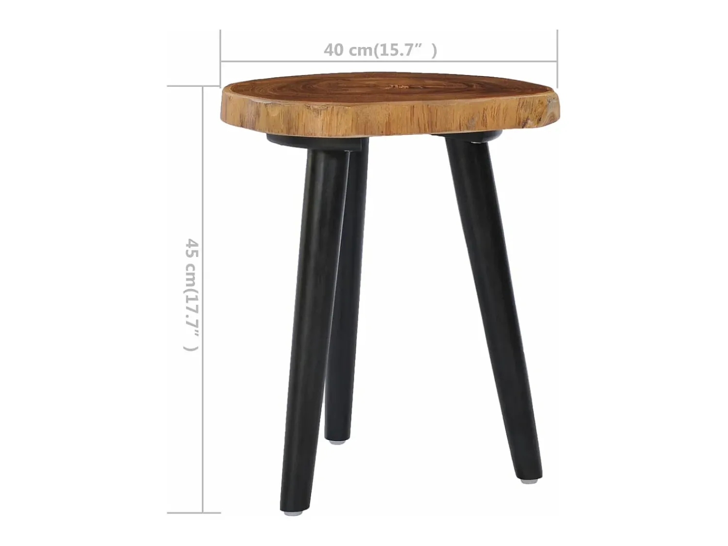 Mesa De Centro|vidaxl Mesa de centro 40x45 cm madeira de teca maciça Natural claro