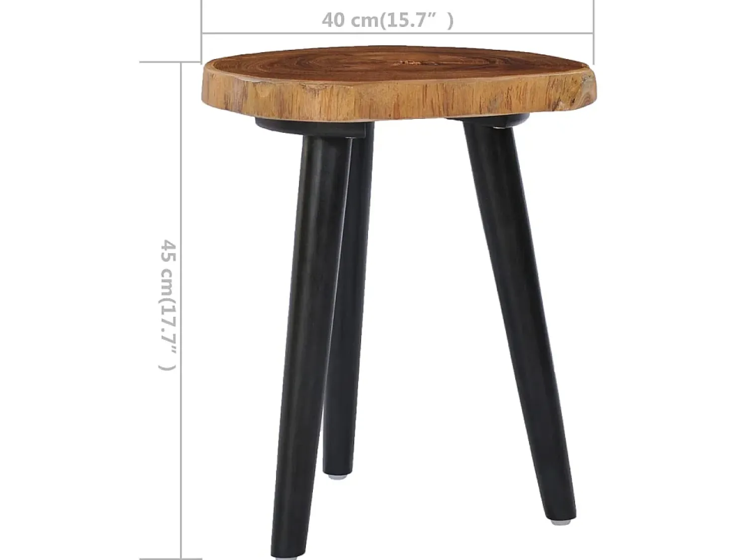 Mesa De Centro* Mesa de centro 40x45 cm madeira de teca maciça PT667741 Castanho