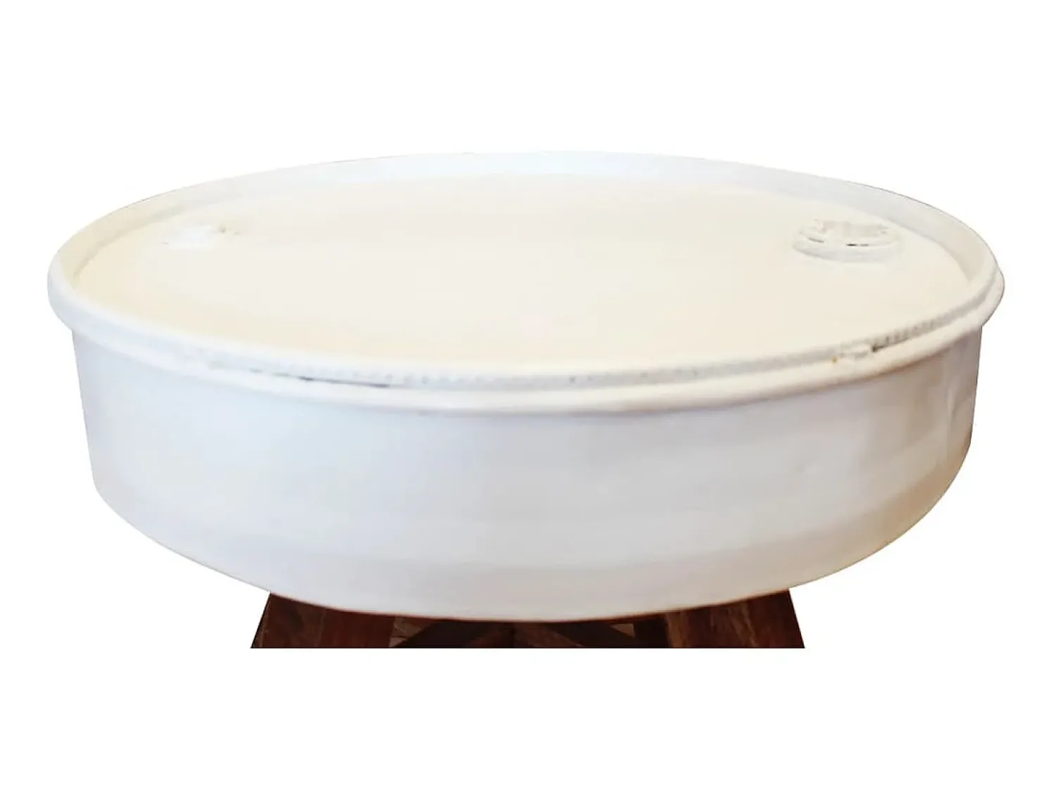 Mesa De Centro| Mesa de centro 60x45 cm madeira recuperada maciça PT203056 Branco