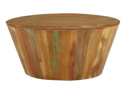 Best Mesa de centro Ø65x31 cm madeira recuperada maciça PT565566 Multicor