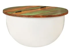 vidaxl Mesa de centro 50x27 cm madeira recuperada maciça^ Mesa De Centro