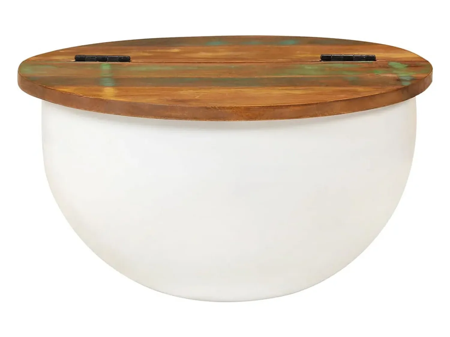 vidaxl Mesa de centro 50x27 cm madeira recuperada maciça^ Mesa De Centro