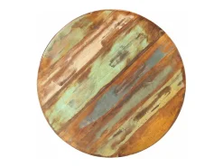 Mesa De Centro|vidaxl Mesa de centro Ø68x43 cm madeira recuperada maciça Natural claro