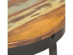 Mesa De Centro|vidaxl Mesa de centro Ø68x43 cm madeira recuperada maciça Natural claro
