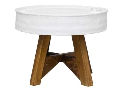 vidaxl Mesa de centro 60x45 cm madeira recuperada maciça^ Mesa De Centro