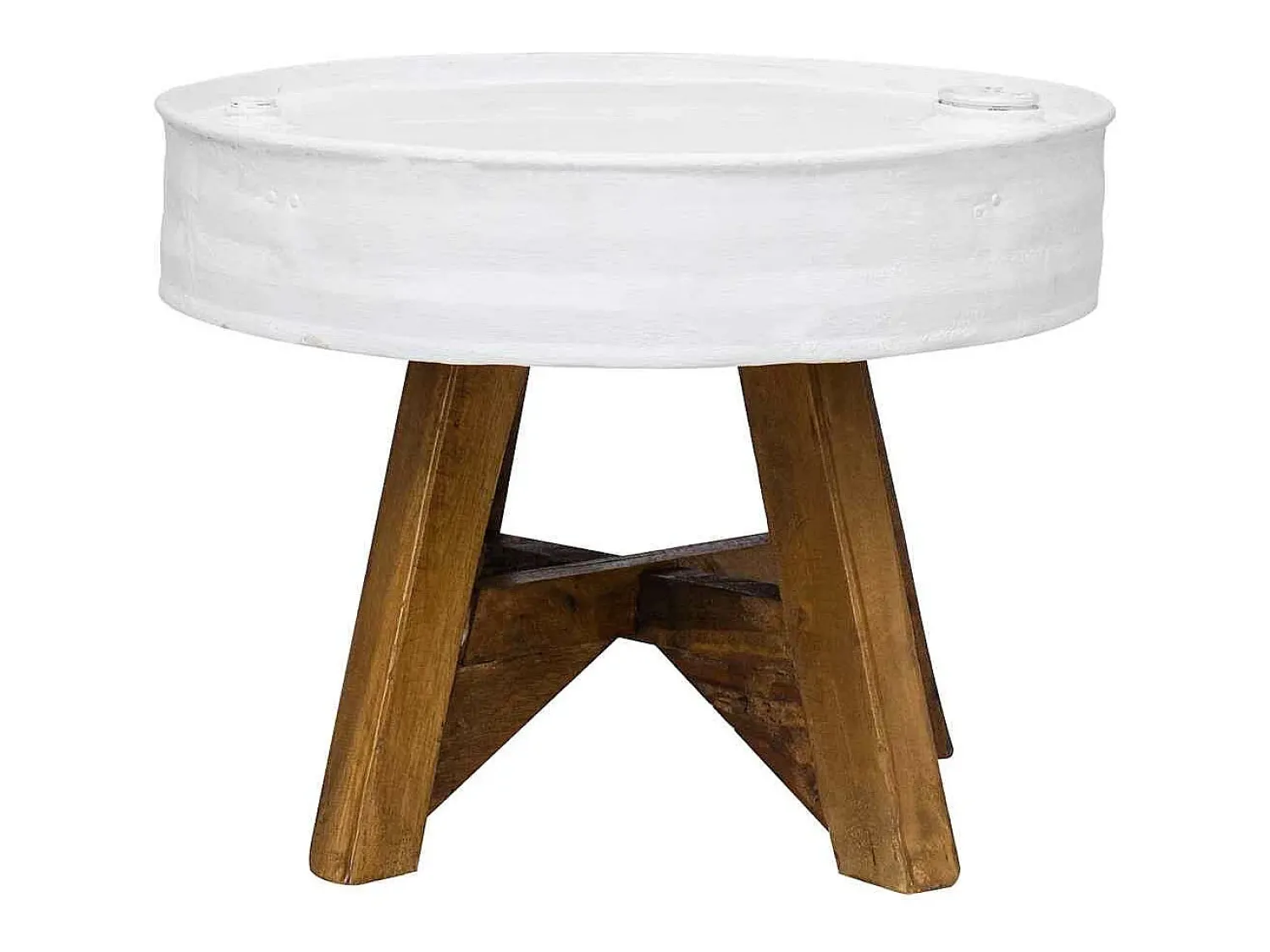 vidaxl Mesa de centro 60x45 cm madeira recuperada maciça^ Mesa De Centro