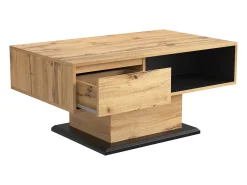 Mesa De Centro|Hauss Spole Mesa de centro 100x60cm com gaveta, madeira natural clara Natural claro