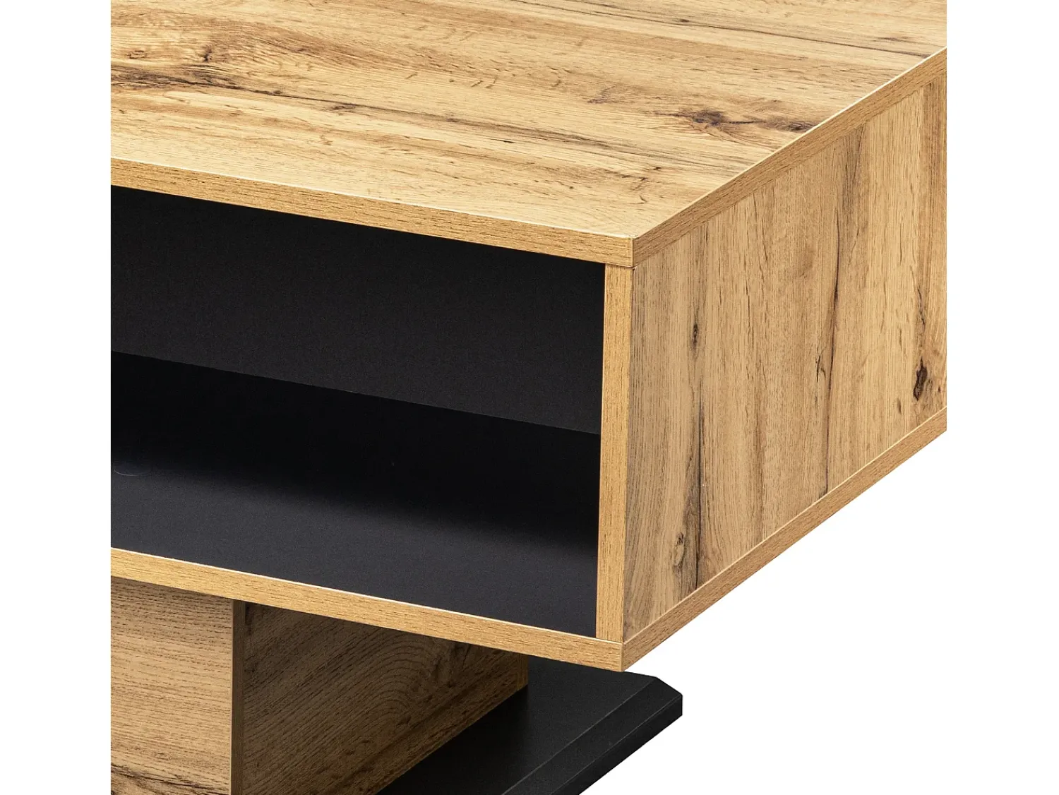 Mesa De Centro|Hauss Spole Mesa de centro 100x60cm com gaveta, madeira natural clara Natural claro