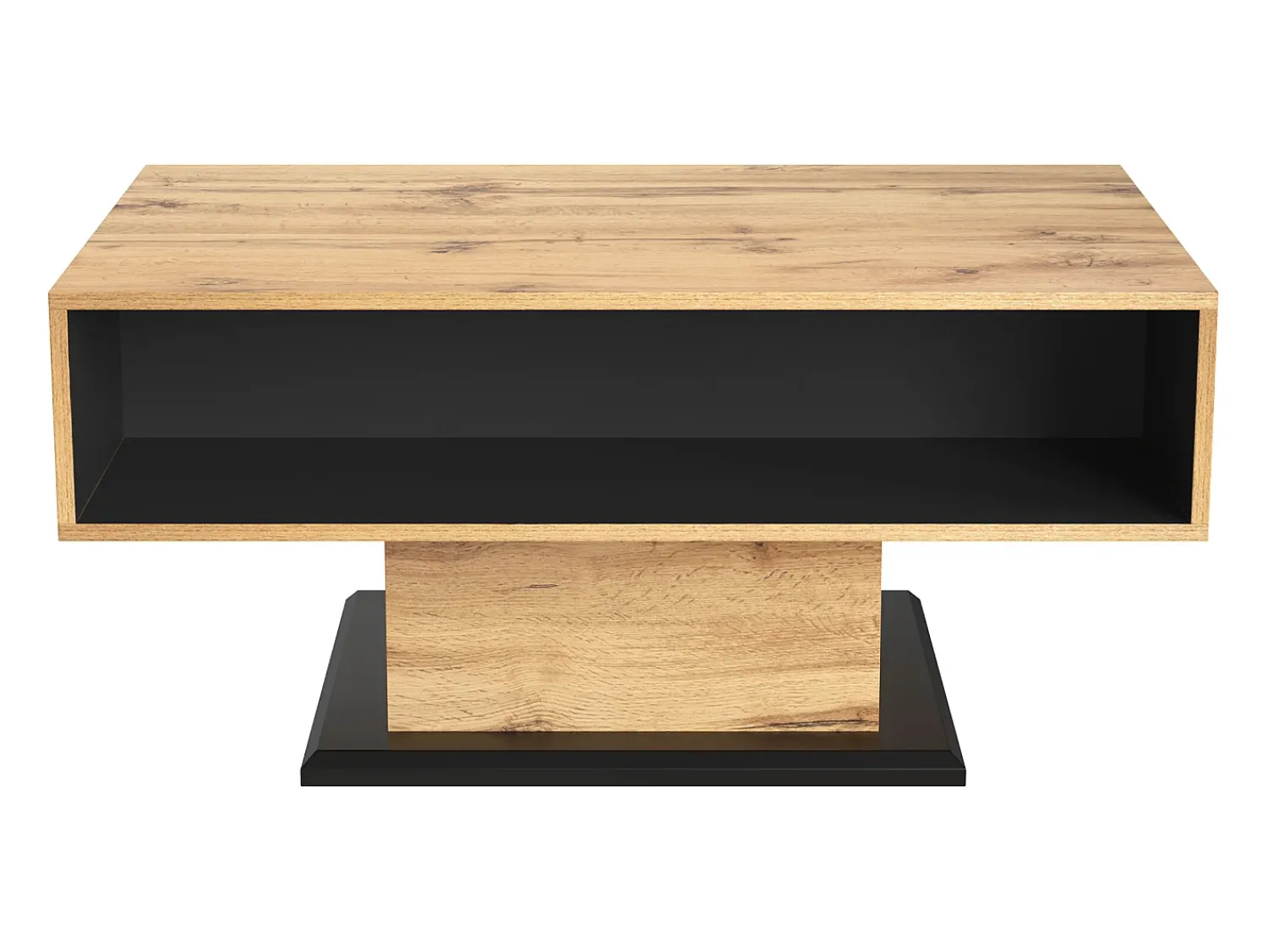 Mesa De Centro|Hauss Spole Mesa de centro 100x60cm com gaveta, madeira natural clara Natural claro