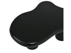 Discount ModernLuxe Mesa de centro 97x67x32 cm - Forma de nuvem - Acabamento laqueado - MDF - Preto