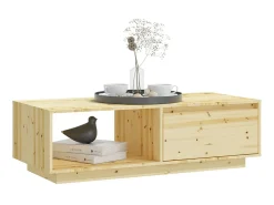 Mesa de centro 110x50x33,5 cm abeto maciço PT856744^ Mesa De Centro