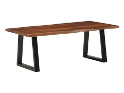 Mesa De Centro|vidaxl Mesa de centro 110x55x40 cm acácia maciça castanho-mel Natural claro