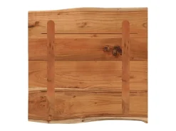 Mesa De Centro| Mesa de centro 40x40x2,5 cm acácia maciça com borda viva PT976753 Castanho