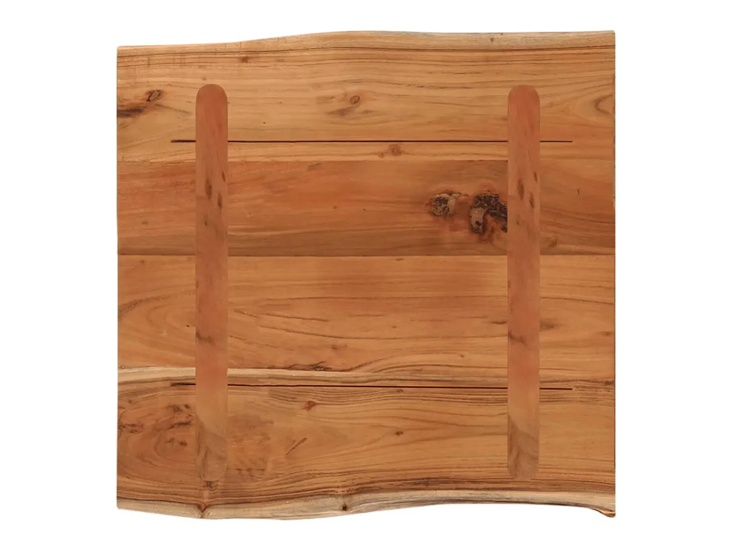 Mesa De Centro| Mesa de centro 40x40x2,5 cm acácia maciça com borda viva PT976753 Castanho