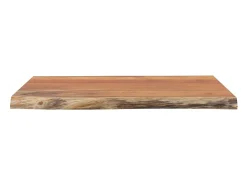 Mesa De Centro| Mesa de centro 40x40x2,5 cm acácia maciça com borda viva PT976753 Castanho