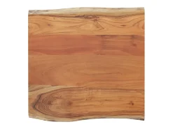 Mesa De Centro| Mesa de centro 40x40x2,5 cm acácia maciça com borda viva PT976753 Castanho
