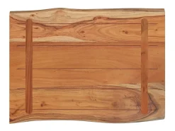 Mesa De Centro* Mesa de centro 50x40x2,5 cm acácia maciça com borda viva PT799972 Castanho