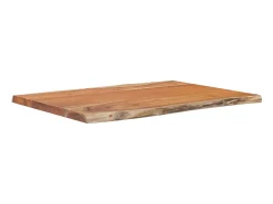 Mesa De Centro* Mesa de centro 50x40x2,5 cm acácia maciça com borda viva PT799972 Castanho