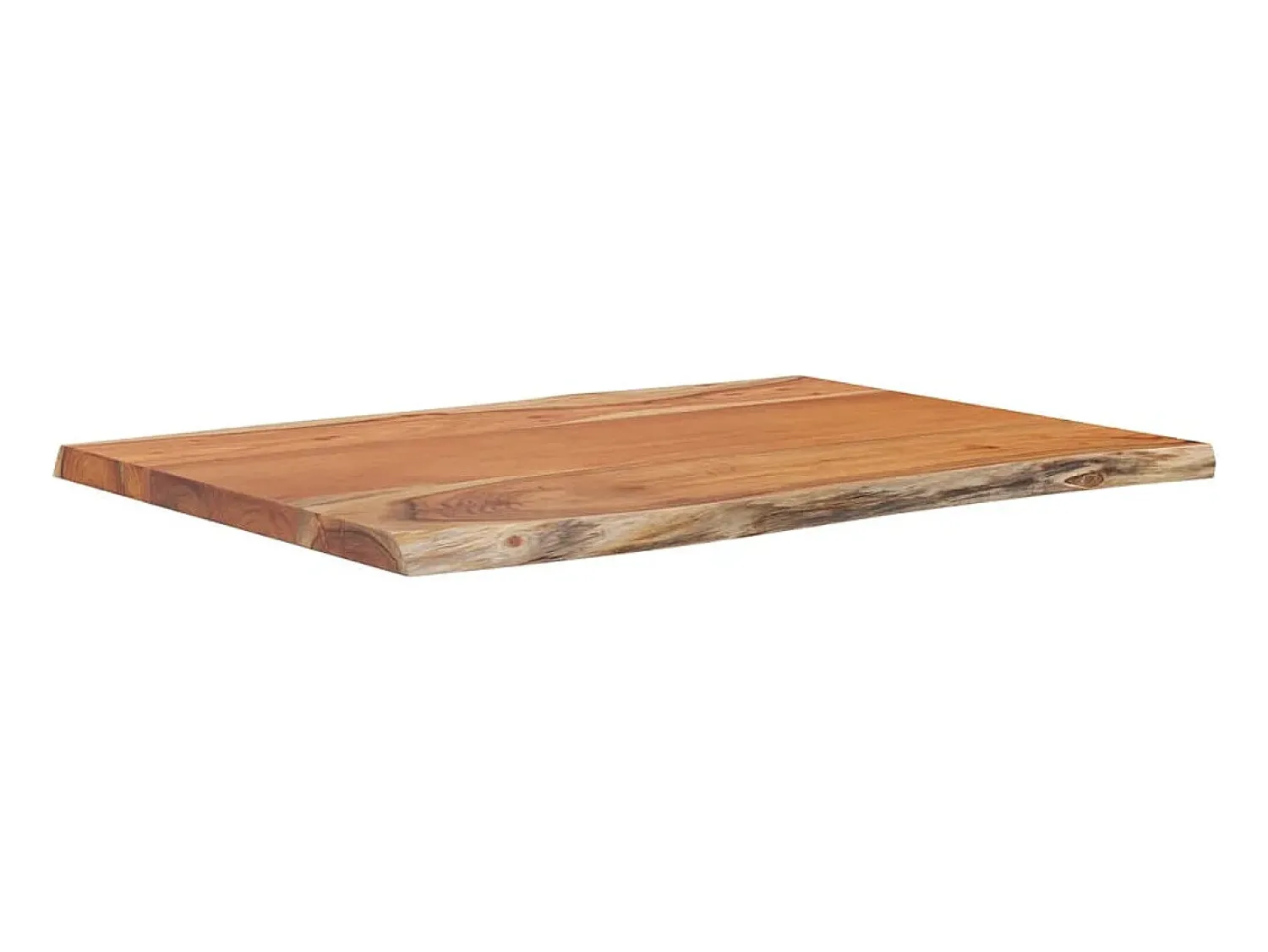 Mesa De Centro* Mesa de centro 50x40x2,5 cm acácia maciça com borda viva PT799972 Castanho