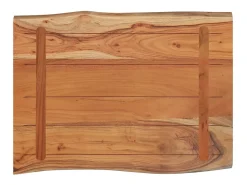 Mesa De Centro* Mesa de centro 50x40x2,5 cm acácia maciça com borda viva PT799972 Castanho
